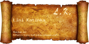 Lini Katinka névjegykártya